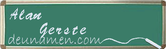 Alan Gerste Visitenkarte